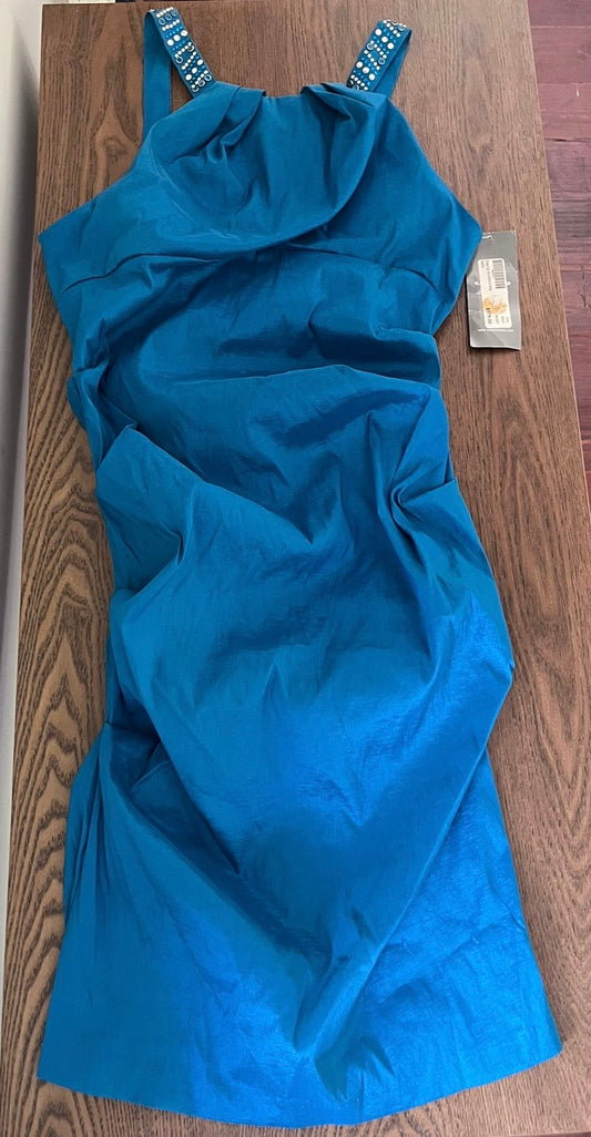 Blue Raffle Dress w/ Rhinestone Straps- Size 2XL + White Dress- Size 3x + 3 Printed Neck Scarfs + Women's Lingeries + Fishnet Stockings One Size Queen