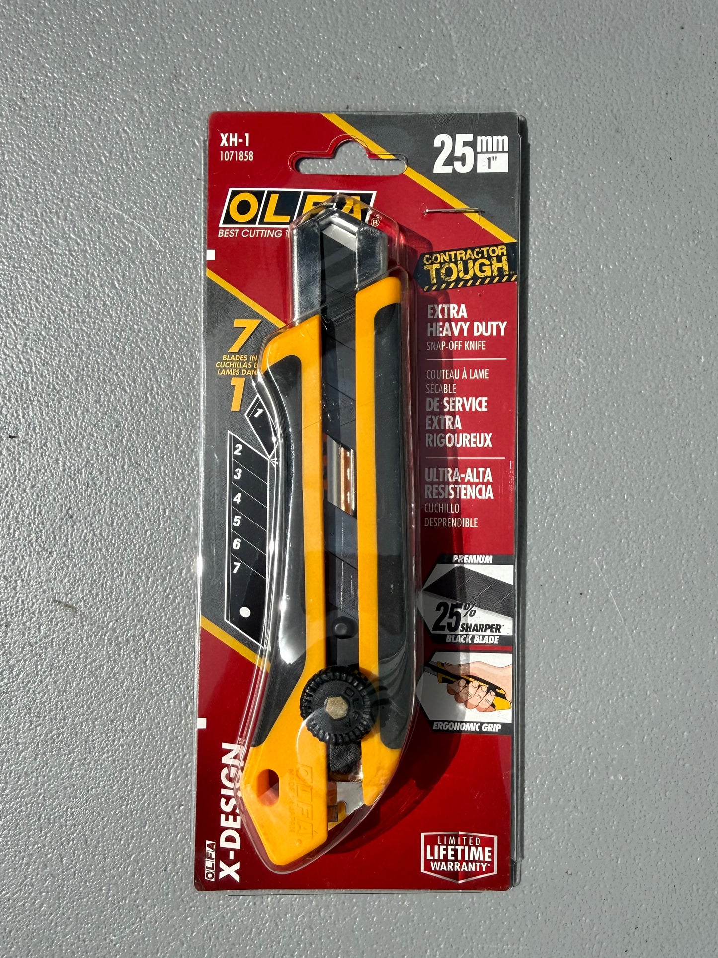 OLFA 25mm 1 -Blade Retractable Utility Knife (with Snap-Off Blade)