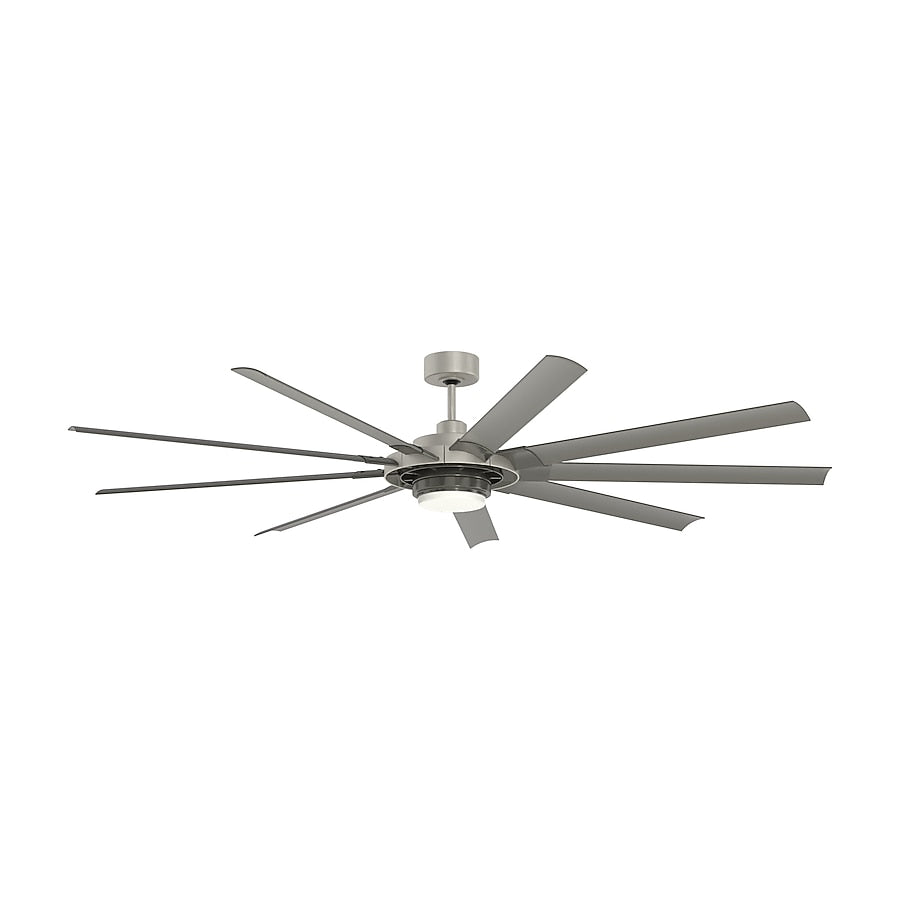 Fanimation Studio Collection Slinger v2 72-in Brushed Nickel with Gray Blades Adjustable Ceiling Fan