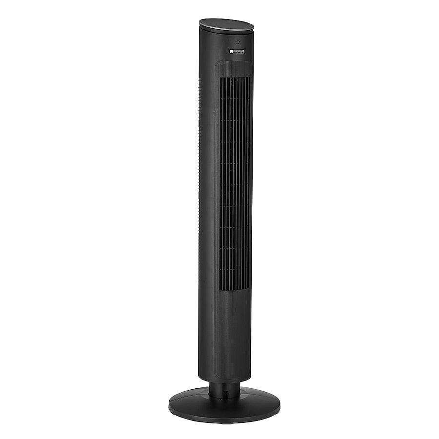 Utilitech 42-in Indoor Oscillating Tower Fan, in BLACK/MATTE with Remote