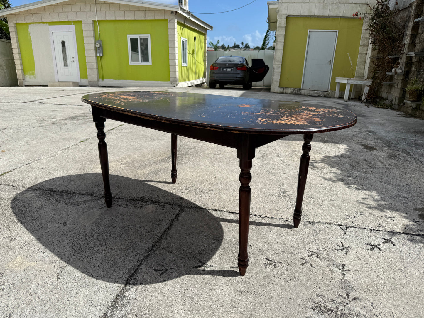Solid Wooden Base/MDF Top Dining Table