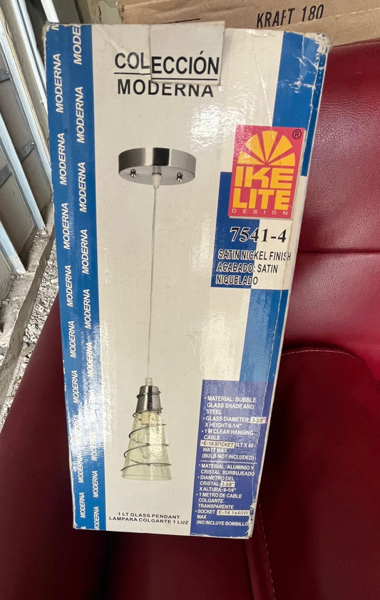 Ike Lite Design 1- Light Glass Pendant Lamp (Model 7541-4)