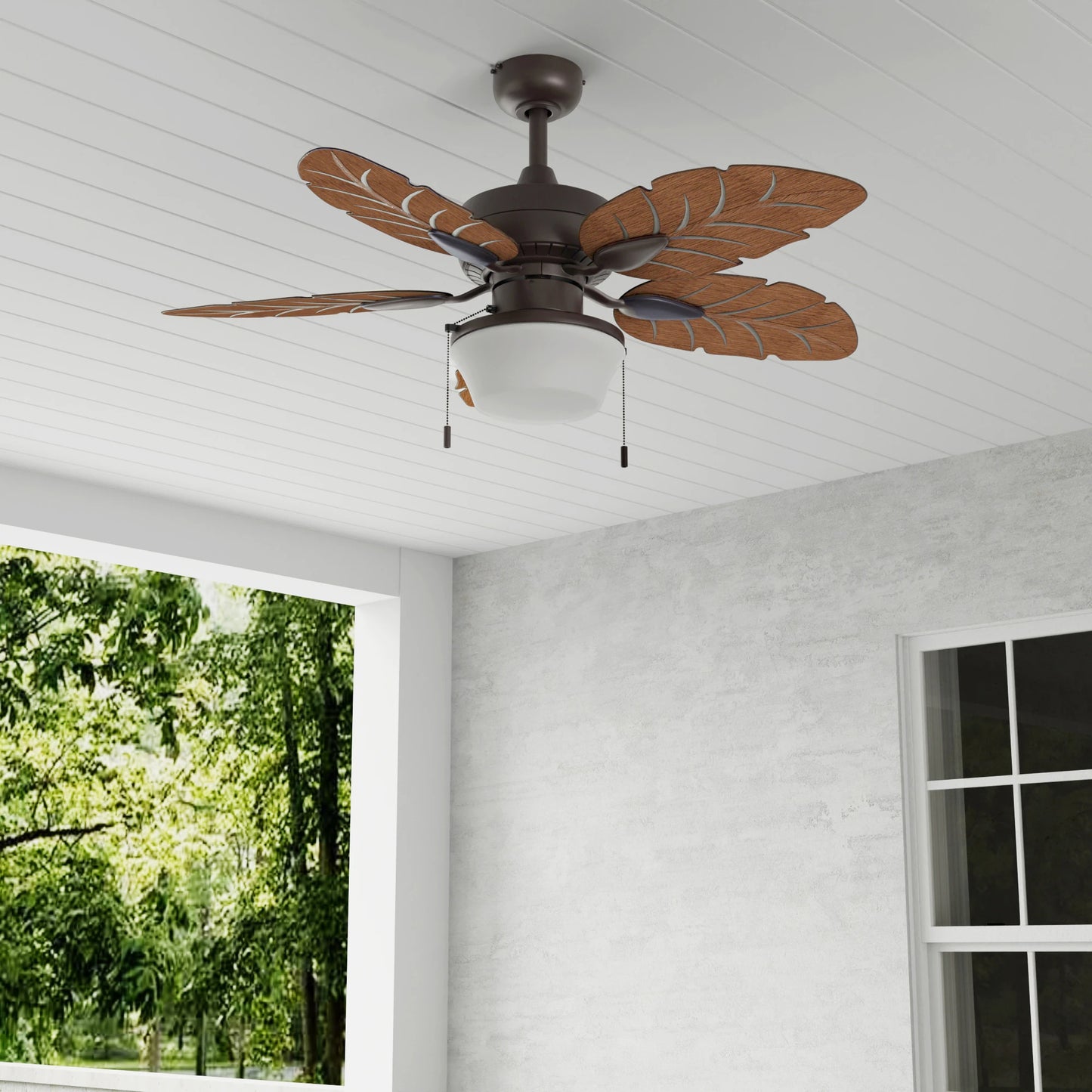 Harbor Breeze Waveport 52-in Aged Bronze with Brown Blades