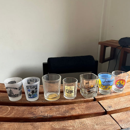 Collection of 32 Souvenir Shot Glasses