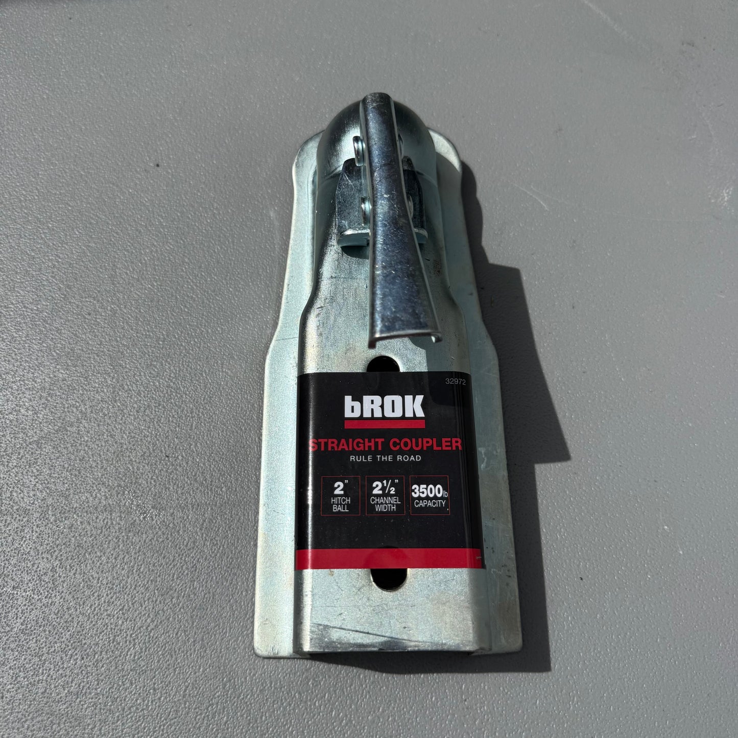 bROK Stamped Steel Trailer Coupler with Quick Release Locking Handle - 2" Ball Size