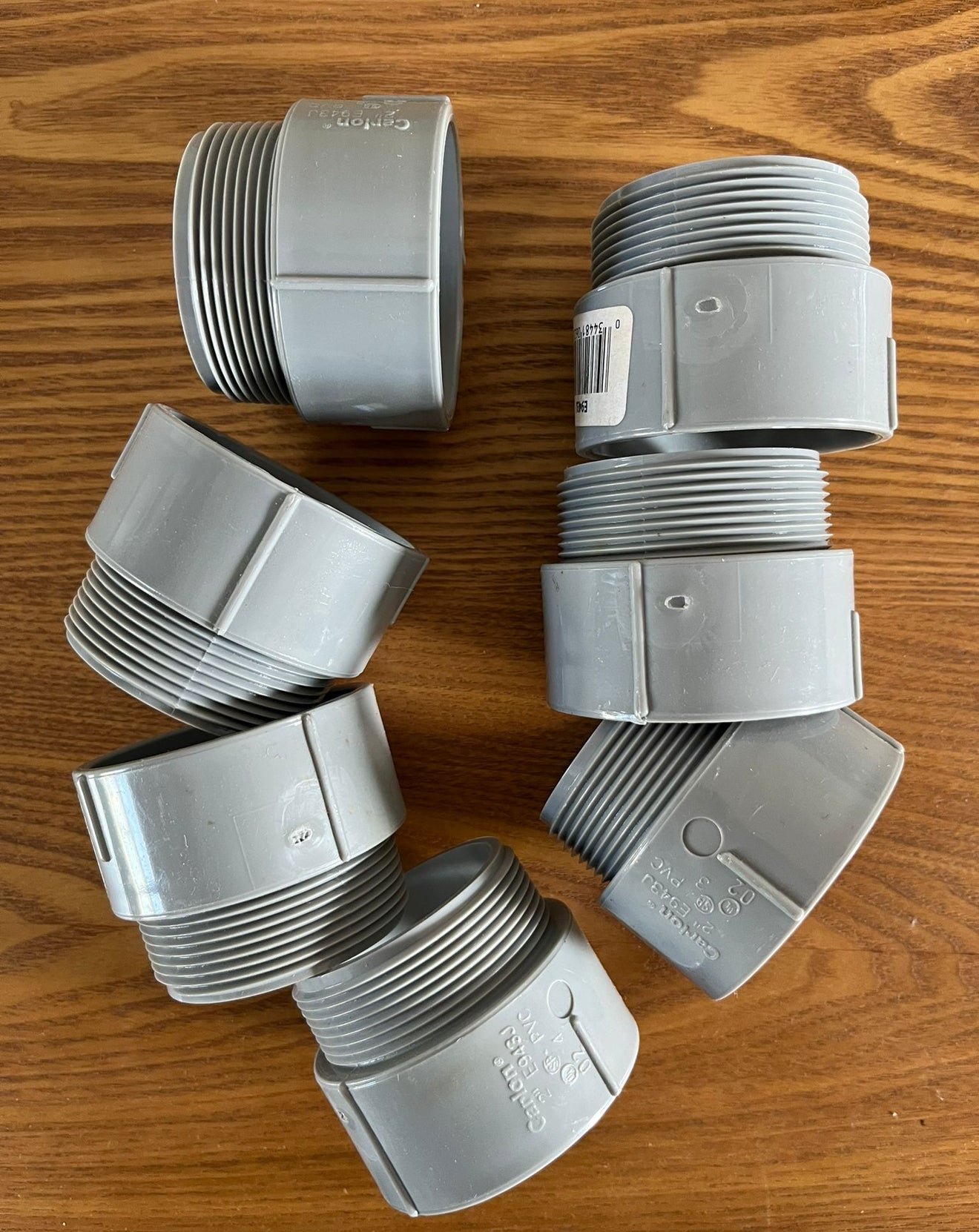 Terrain Plastic Pipe Fitting 110mm PVC-U (BSEN1329-1-2000) + 7 2” Carlon E943J PVC Terminal Adapter + 2" Carlon E940J PVC Coupling + Box of 1/2” Carlon PVC Socket Conduit Coupling