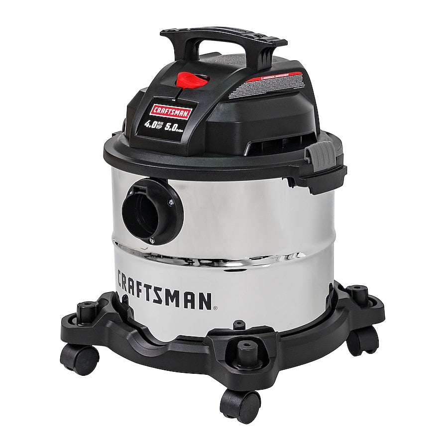 CRAFTSMAN 5-Gallon 4 HP Corded Wet/Dry Shop Vacuum with Accessories Included