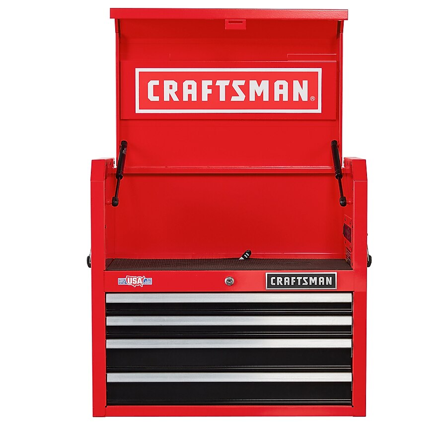 CRAFTSMAN 2000 Series 26.68-in W x 24.74-in H x 16.32-in D 4 -Drawer Steel Tool Chest (Red)