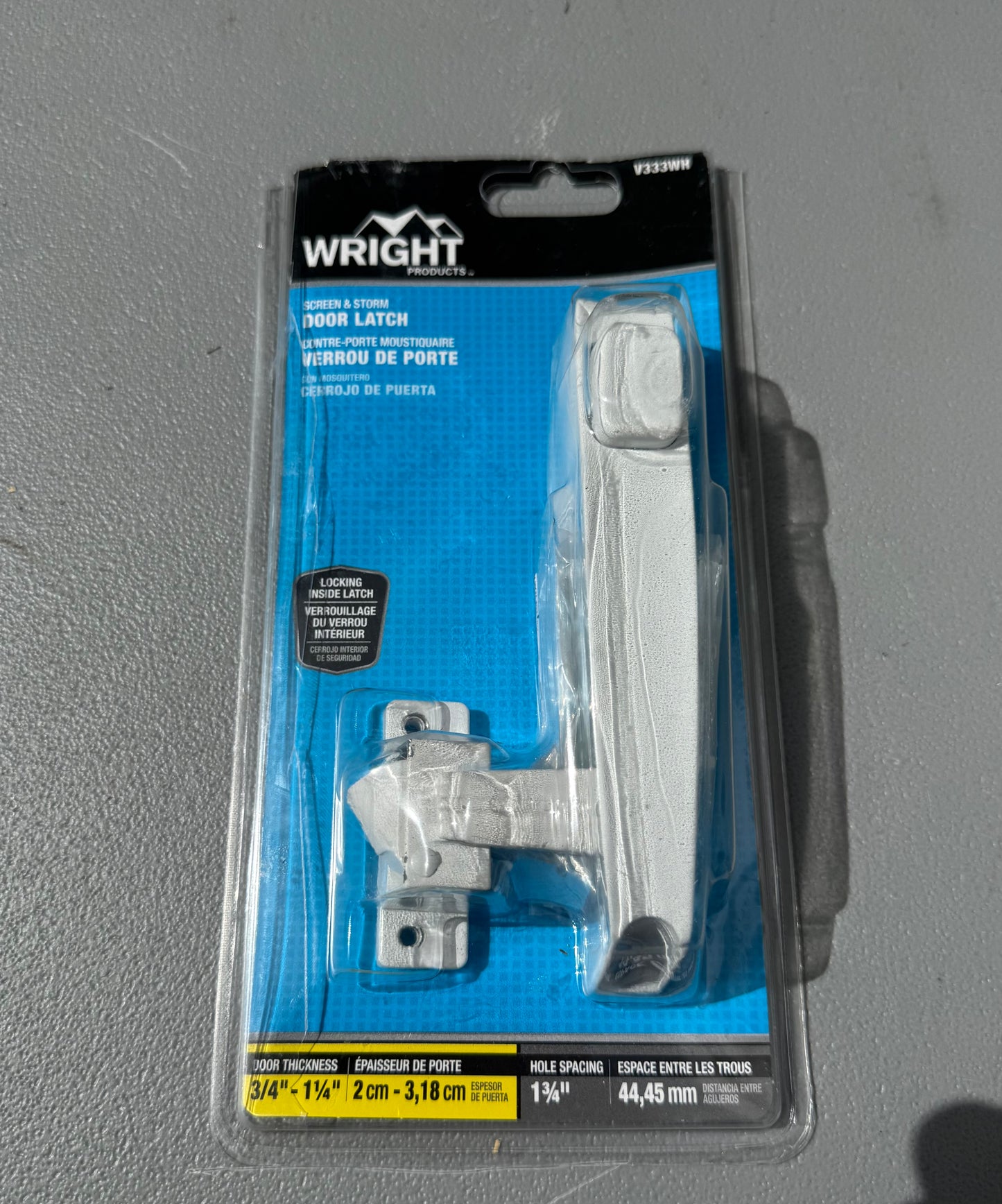WRIGHT PRODUCTS Gloss White Lockable Screen/Storm door Replacement Handleset