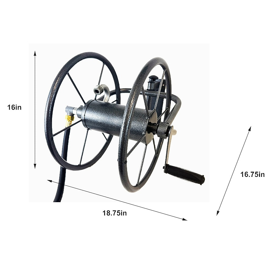 Project Source Steel 125-ft Wall-Mount Hose Reel
