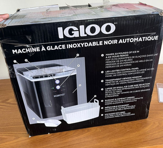 Igloo Automatic Ice Maker - Model ICEB33BS