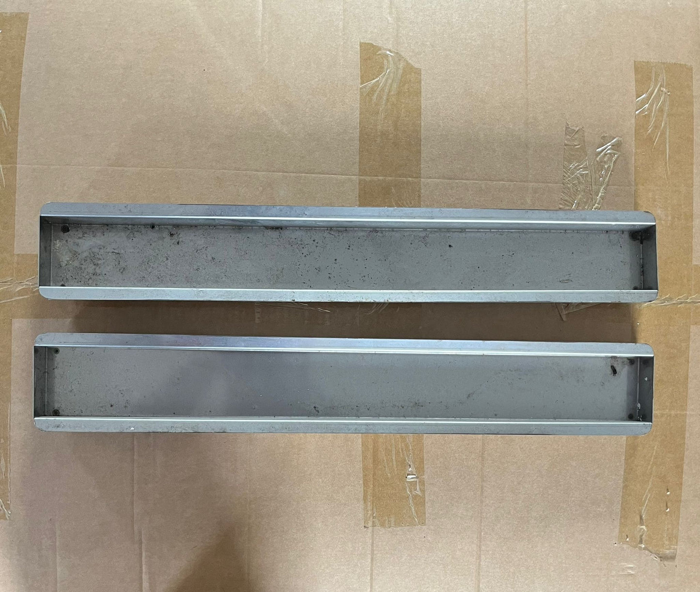 2 Stainless Steel Trays