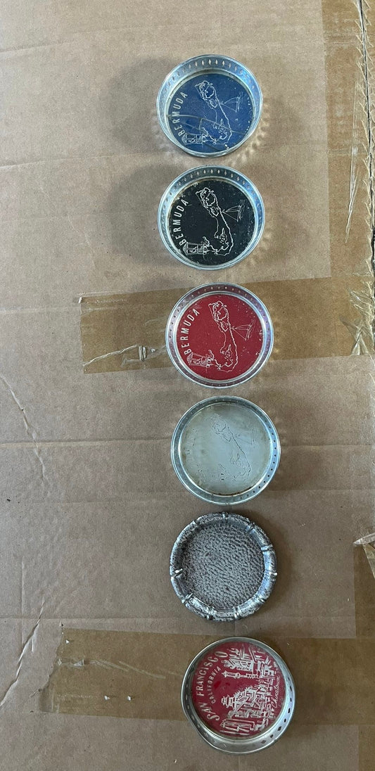 6 Vintage Souvenir Powder Compacts