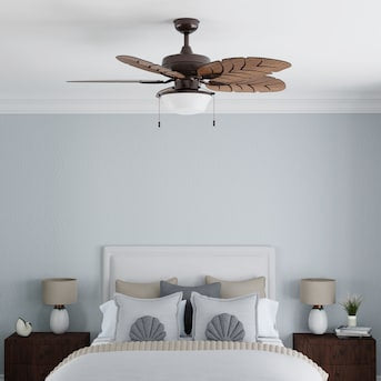 Harbor Breeze Waveport 52-in Aged Bronze with Brown Blades
