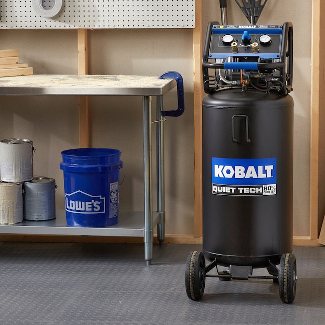 Kobalt Quiet Tech 26-Gallon Portable Electric 150 PSI Vertical Air Compressor