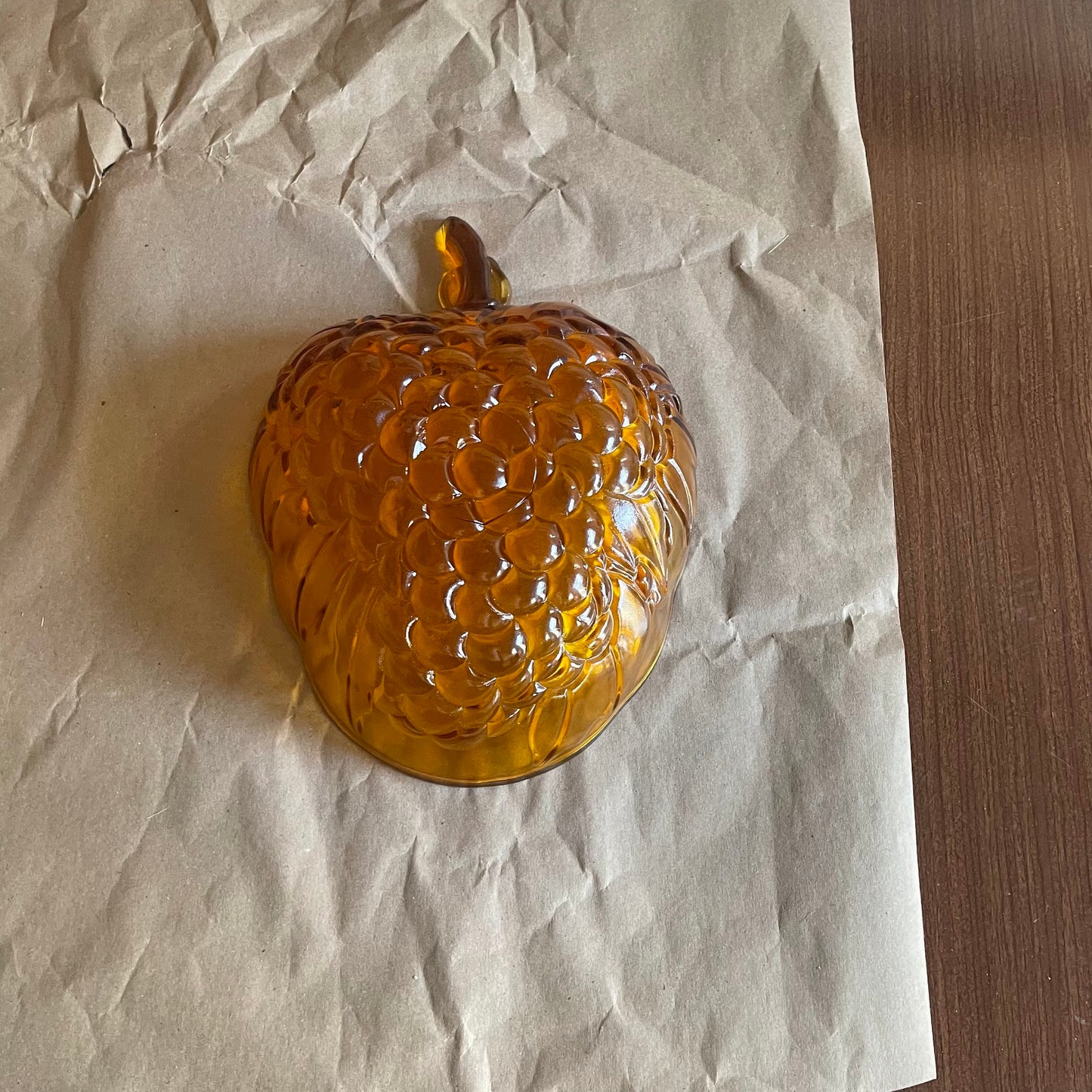 Amber Glass Grape Cluster Bowl