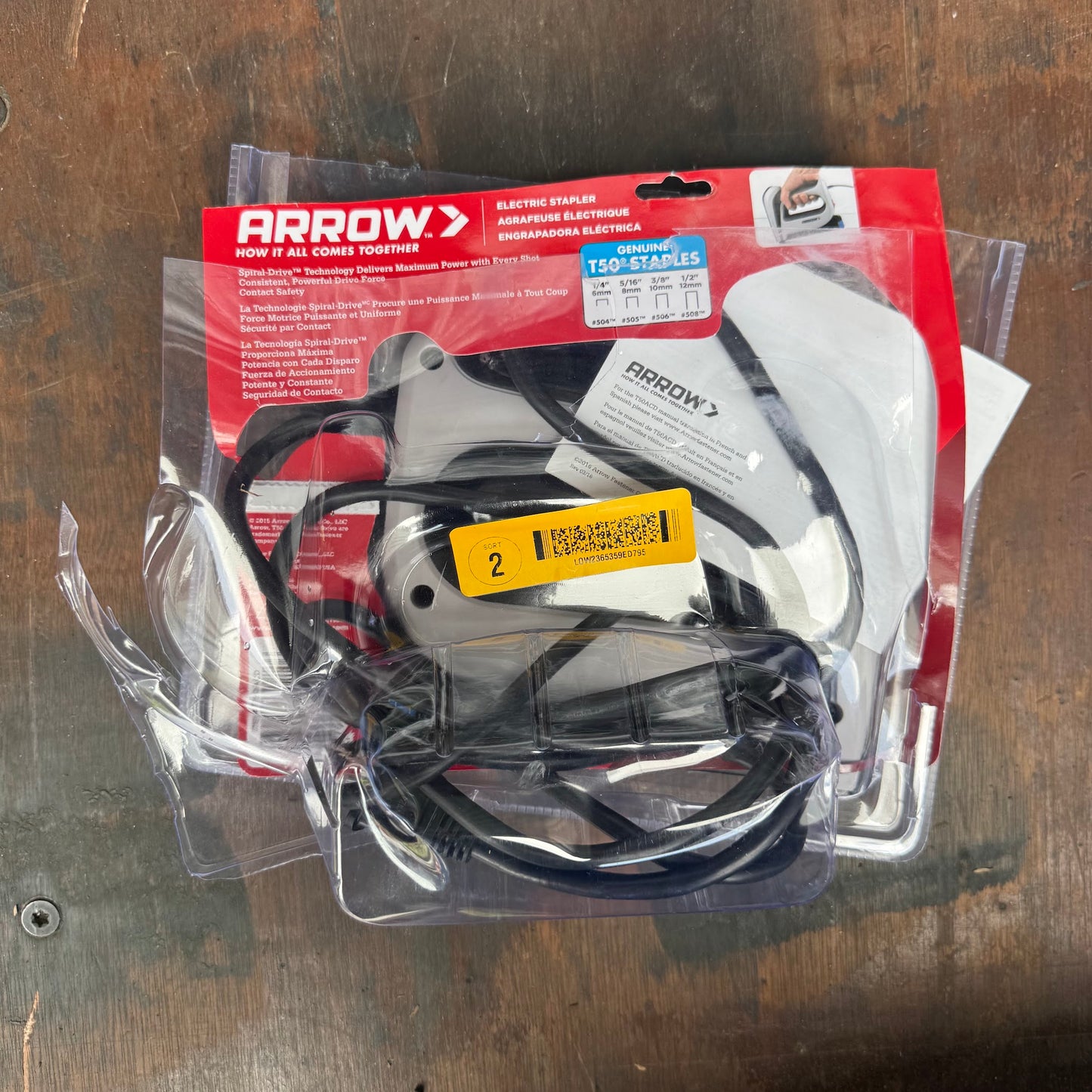 Arrow T50DCD 3/8-in Cordless Electric Staple Gun