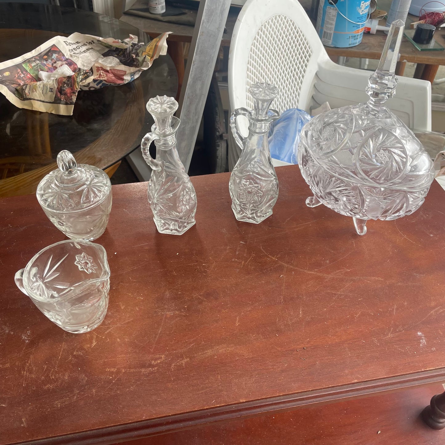Assorted Cut Glass Tableware Collection