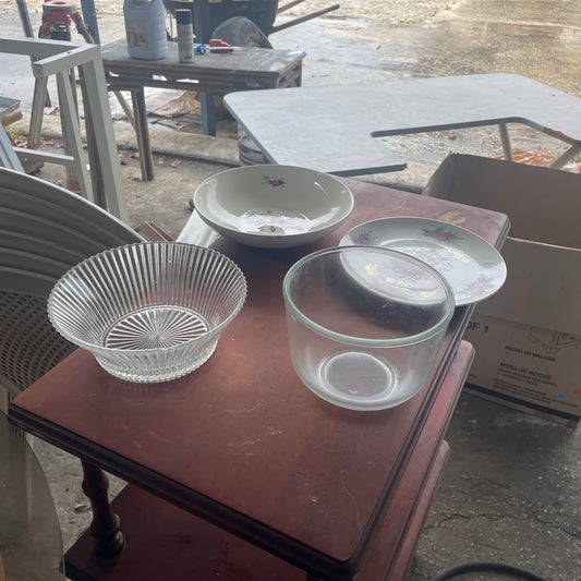 Assorted Kitchen Bowls and Plate