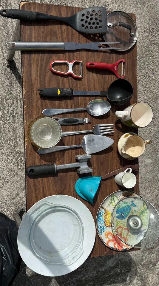 Assorted Kitchen Utensils and Dinnerware Lot