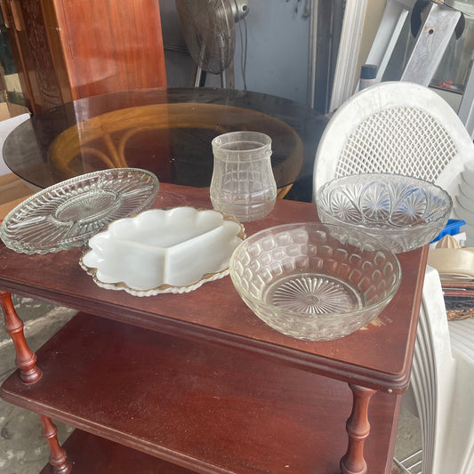 Assorted Vintage Glass Serving Dishes