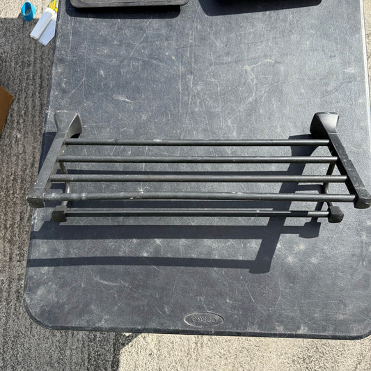 Black Metal Wall-Mounted Towel Rack