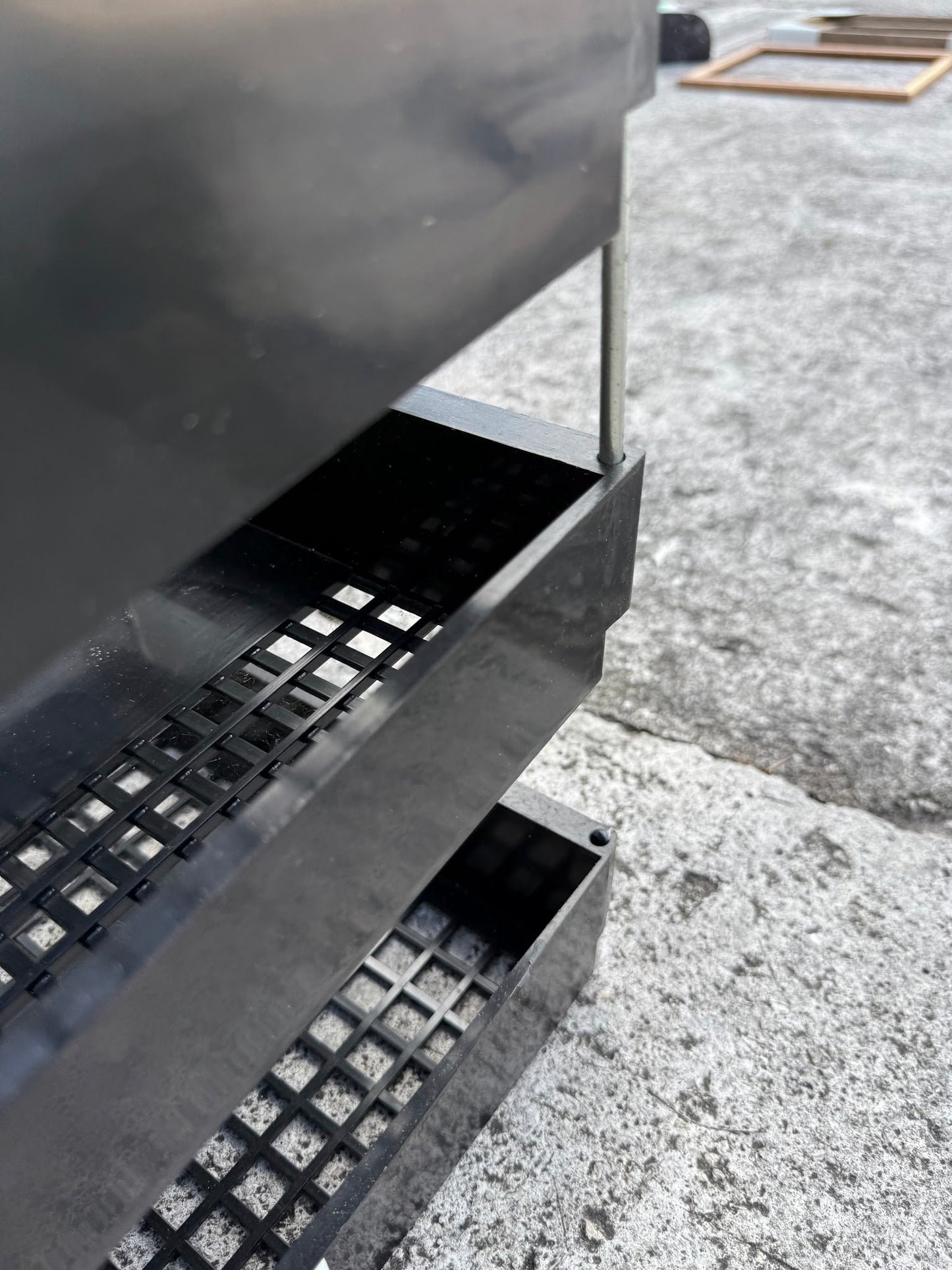 Black Plastic Multi-Tier Desk Shelf