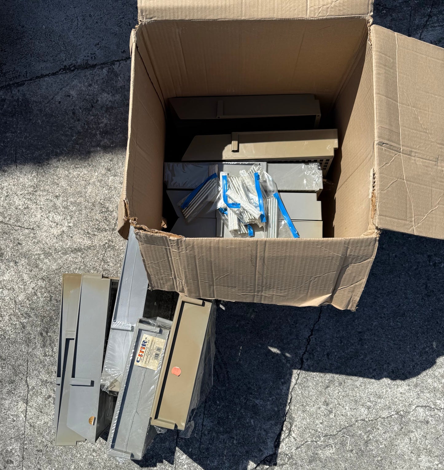 Box of Desk Top File Holders + Rods