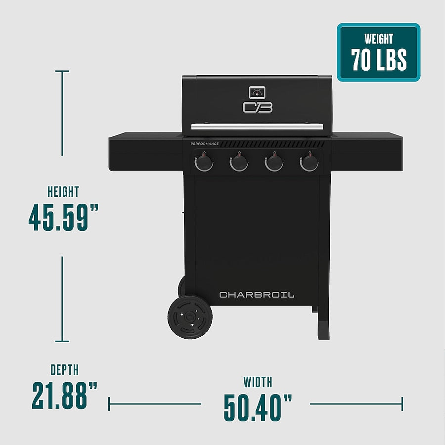 Charbroil Performance Series Black 4 -Burner Liquid Propane Gas Grill