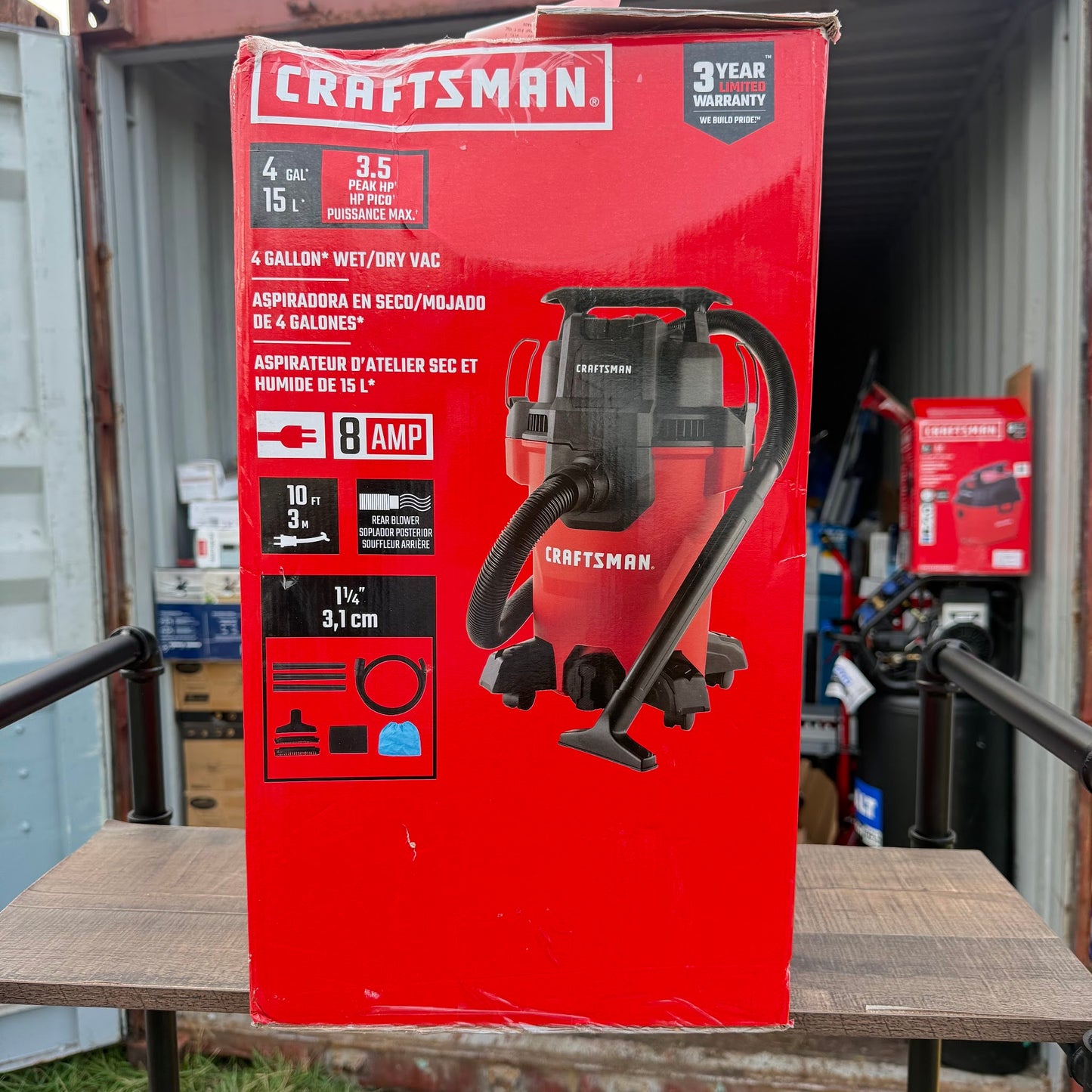 CRAFTSMAN 4-Gallon 3.5 HP Corded Wet/Dry Shop Vacuum