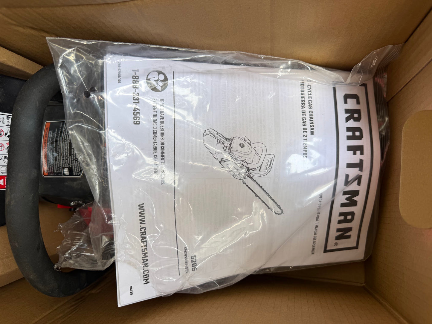 CRAFTSMAN S205 46-cc 2-cycle 20-in Gas Chainsaw