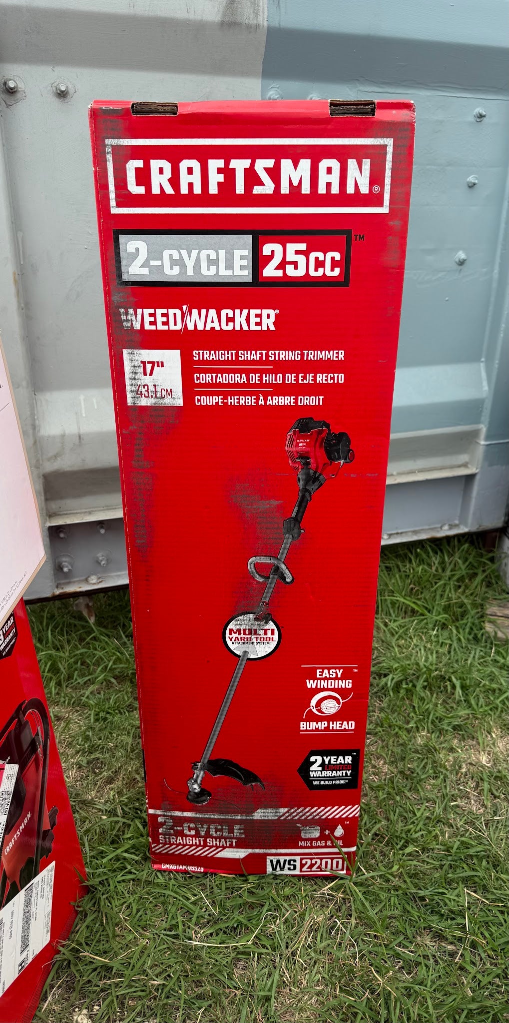CRAFTSMAN WS2200 25-cc 2-cycle 17-in Straight Shaft Attachment Capable Gas String Trimmer