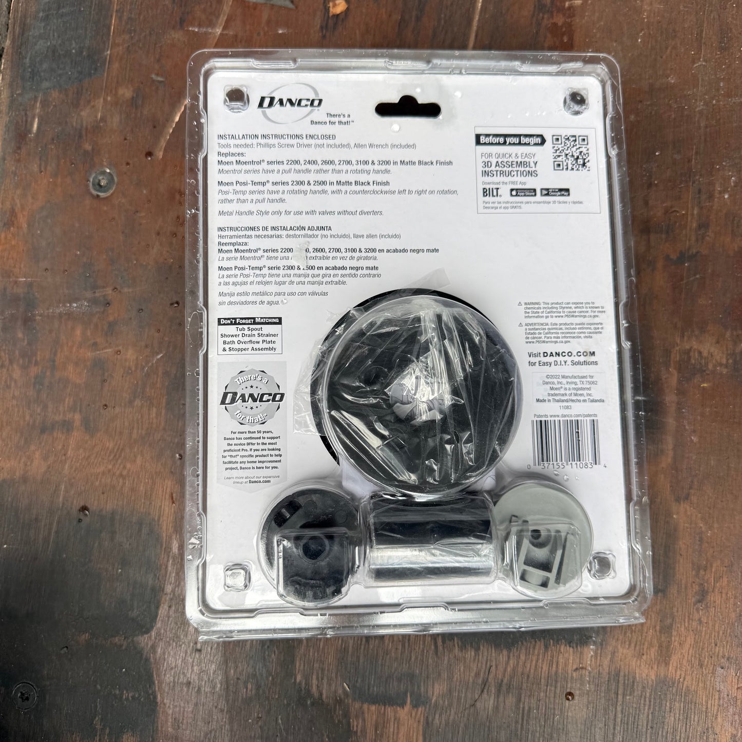 Danco Matte Black 2-handle Sold separately Bathtub and shower Faucet ( Valve not Included )
