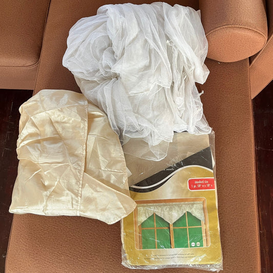 Curtain + Valance w/ Tassels + Sheer Panel