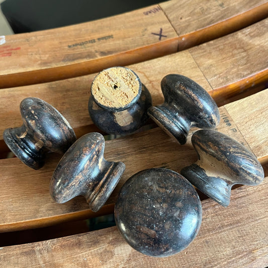 Set of 6 Wooden Knobs