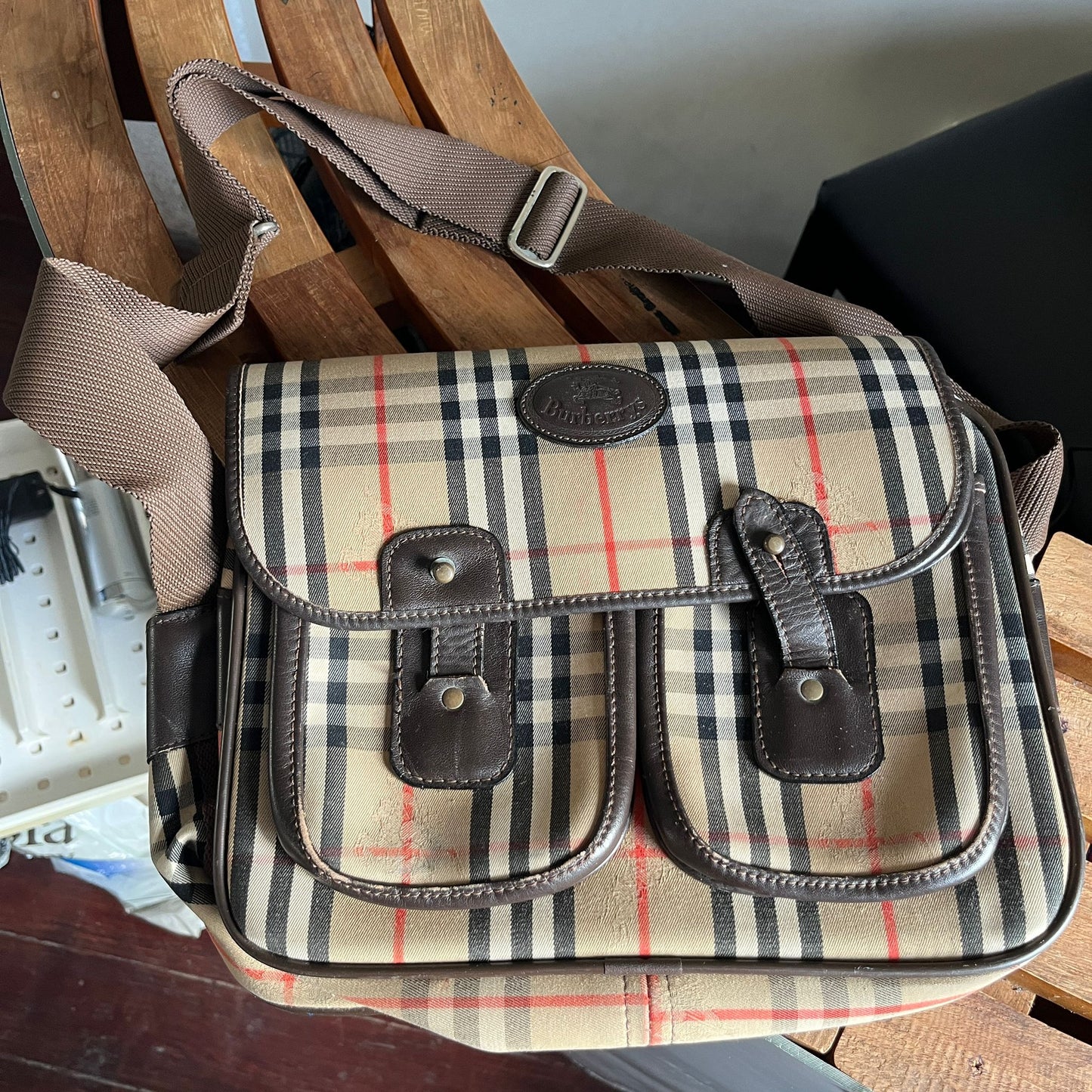 Burberry Haymarket Check Crossbody Bag