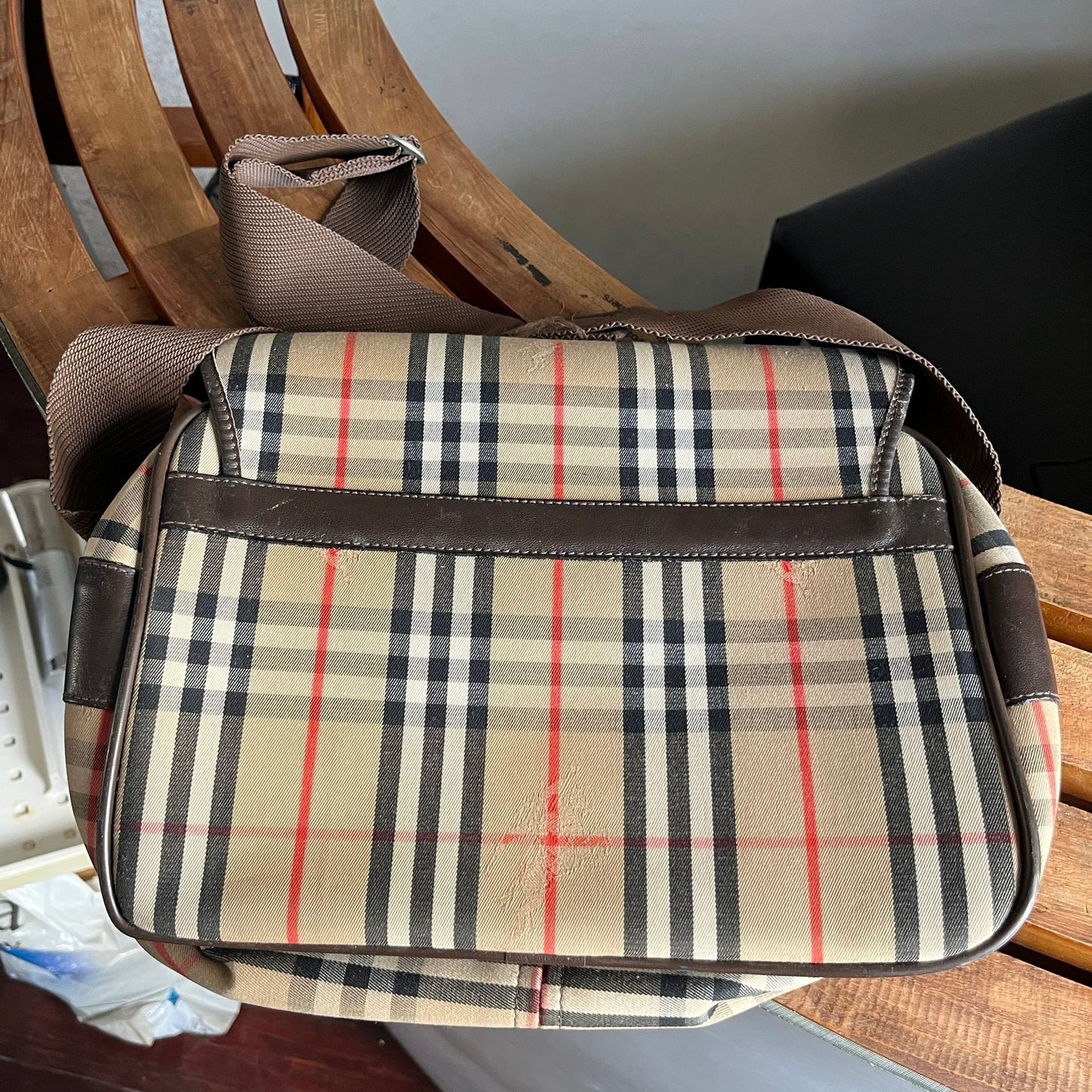 Burberry Haymarket Check Crossbody Bag