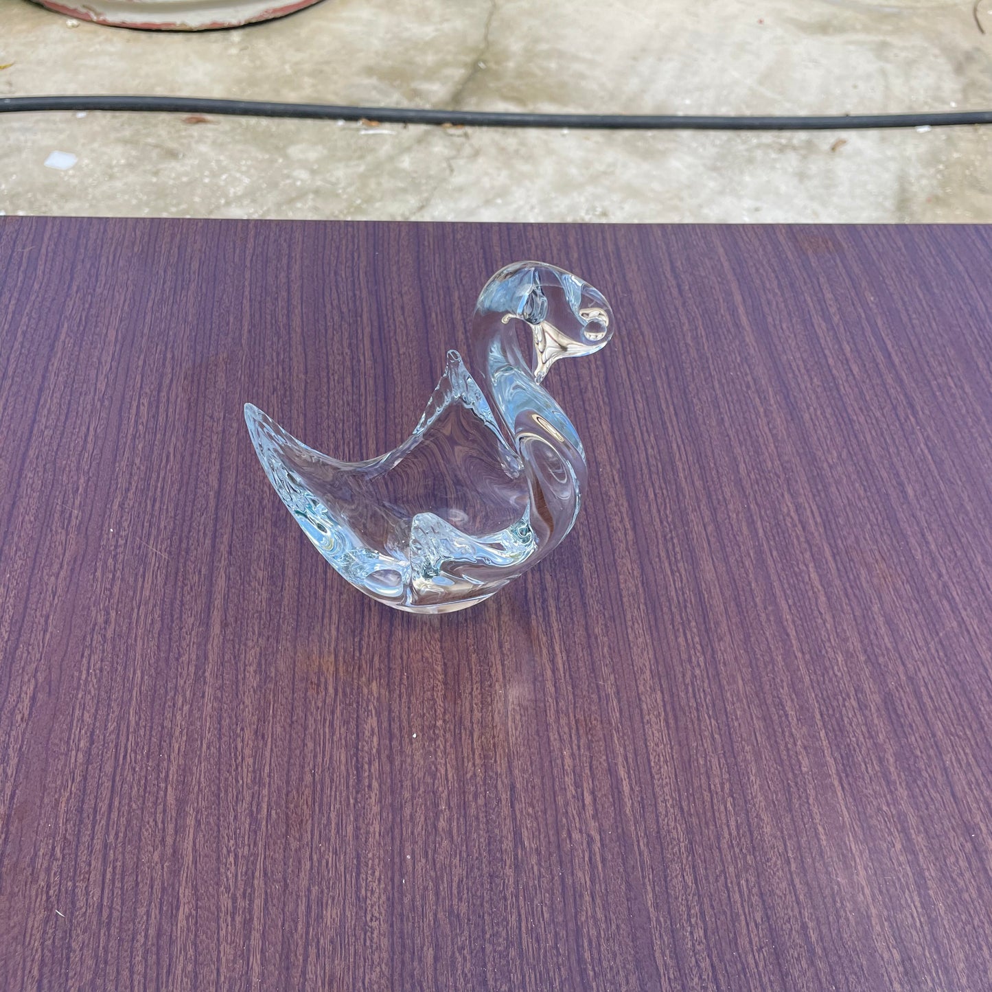 Glass Swan Sculpture