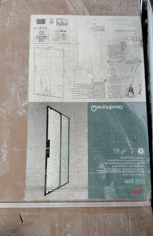 GoodHome 100 cm Clear Sliding Shower Door