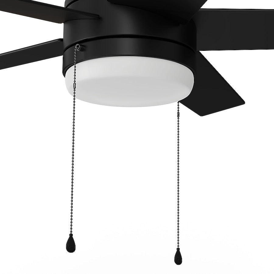 Harbor Breeze Sunport Easy2Hang 44-in Matte Black with Matte Blades LED Covered Outdoor Ceiling Fan
