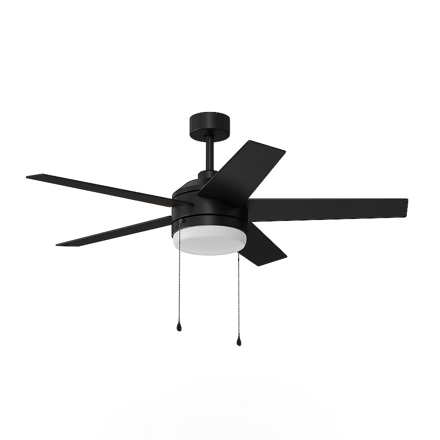 Harbor Breeze Sunport Easy2Hang 44-in Matte Black with Matte Blades LED Covered Outdoor Ceiling Fan