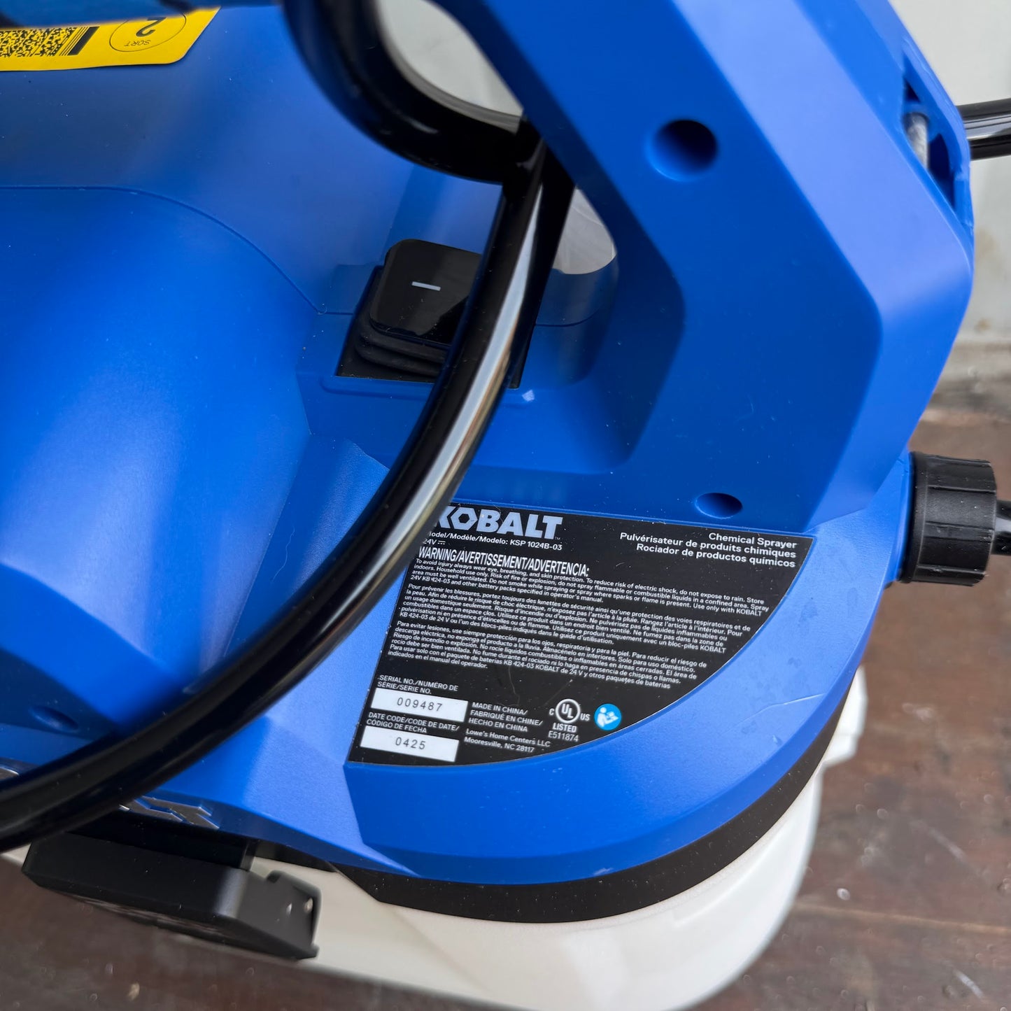 Kobalt 2.11-Gallon 24-Volt Battery Operated Handheld Sprayer
