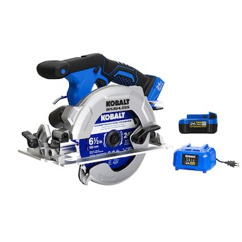 Kobalt 24-volt 4 -Amp 6-1/2-in Brushless Cordless Circular Saw Kit (Battery Included and Charger Included)