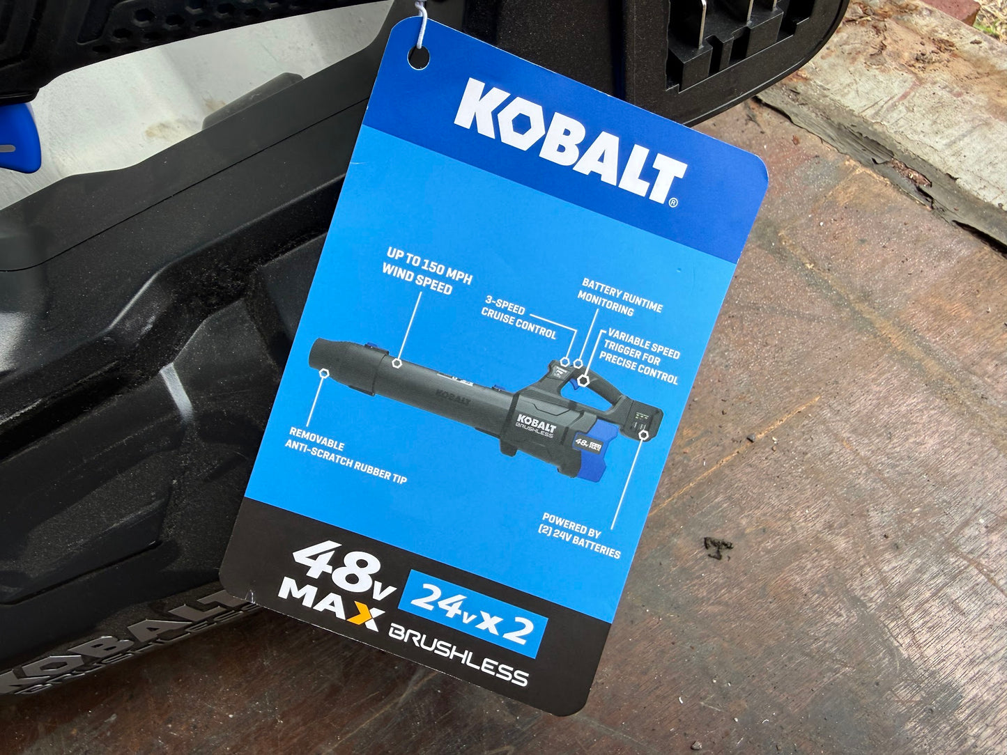 Kobalt 48V MAX (24v x 2) 600-CFM 150-MPH Battery Handheld Leaf Blower