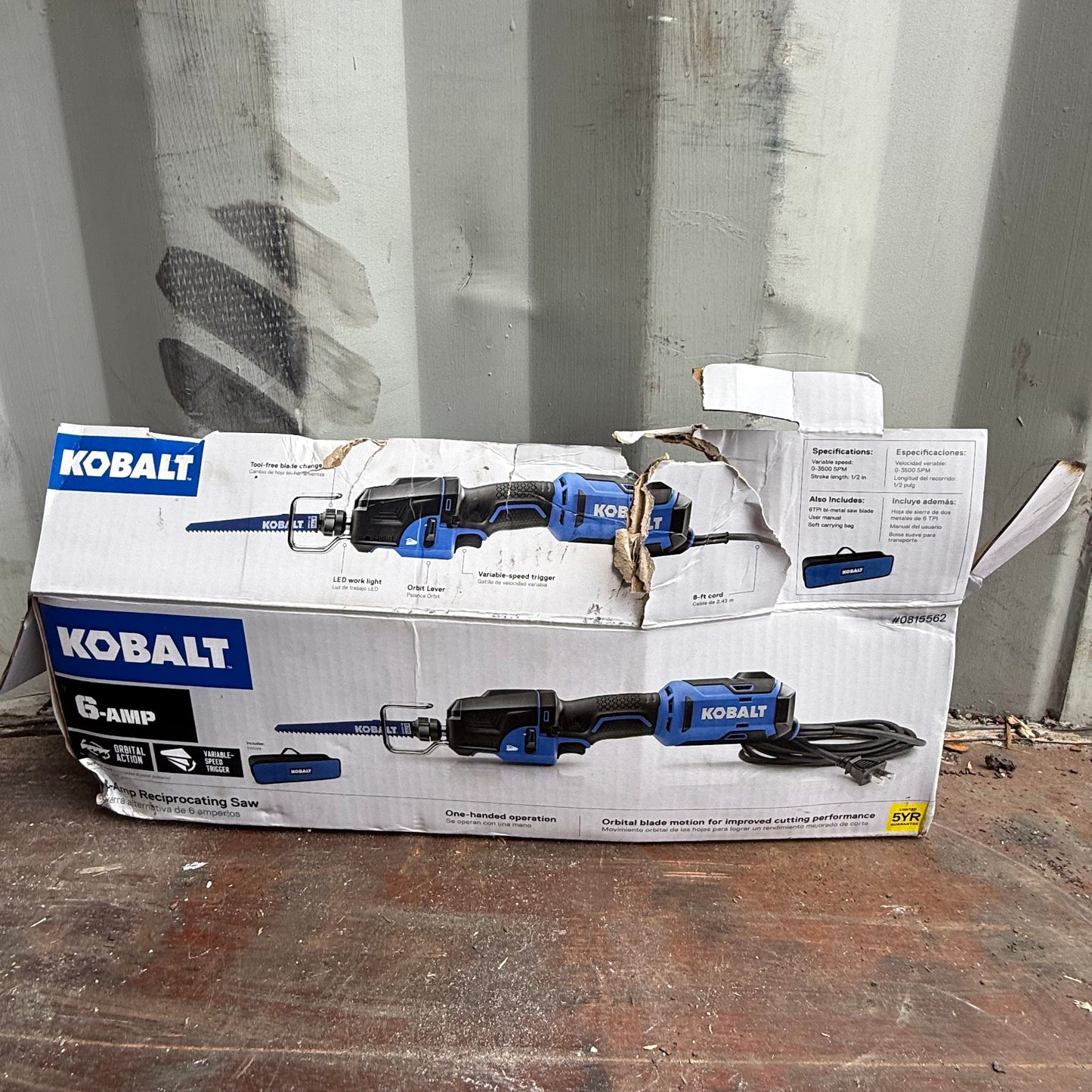 Kobalt 6 Amp Variable Speed Reciprocating Saw