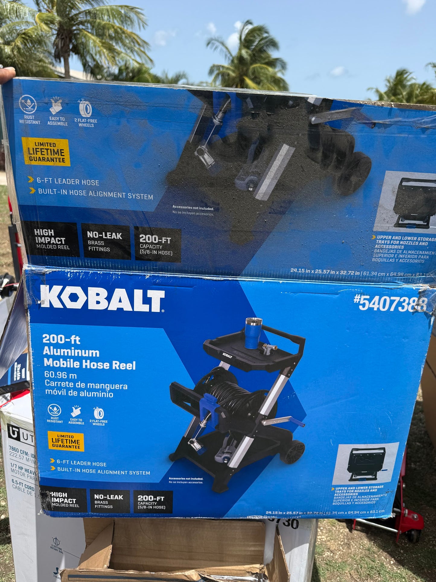 Kobalt Aluminum 200-ft Cart Hose Reel