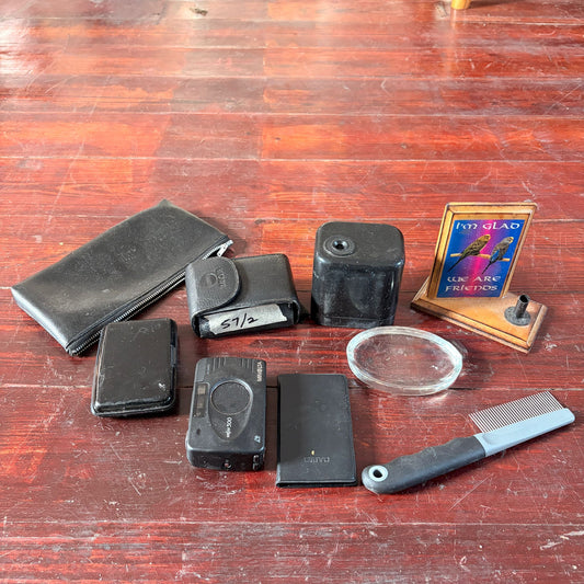 Lot of Vintage Minolta Camera, Cases, and Desk Accessories
