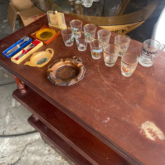 Mixed Lot of Vintage Souvenir Glasses + Collectibles