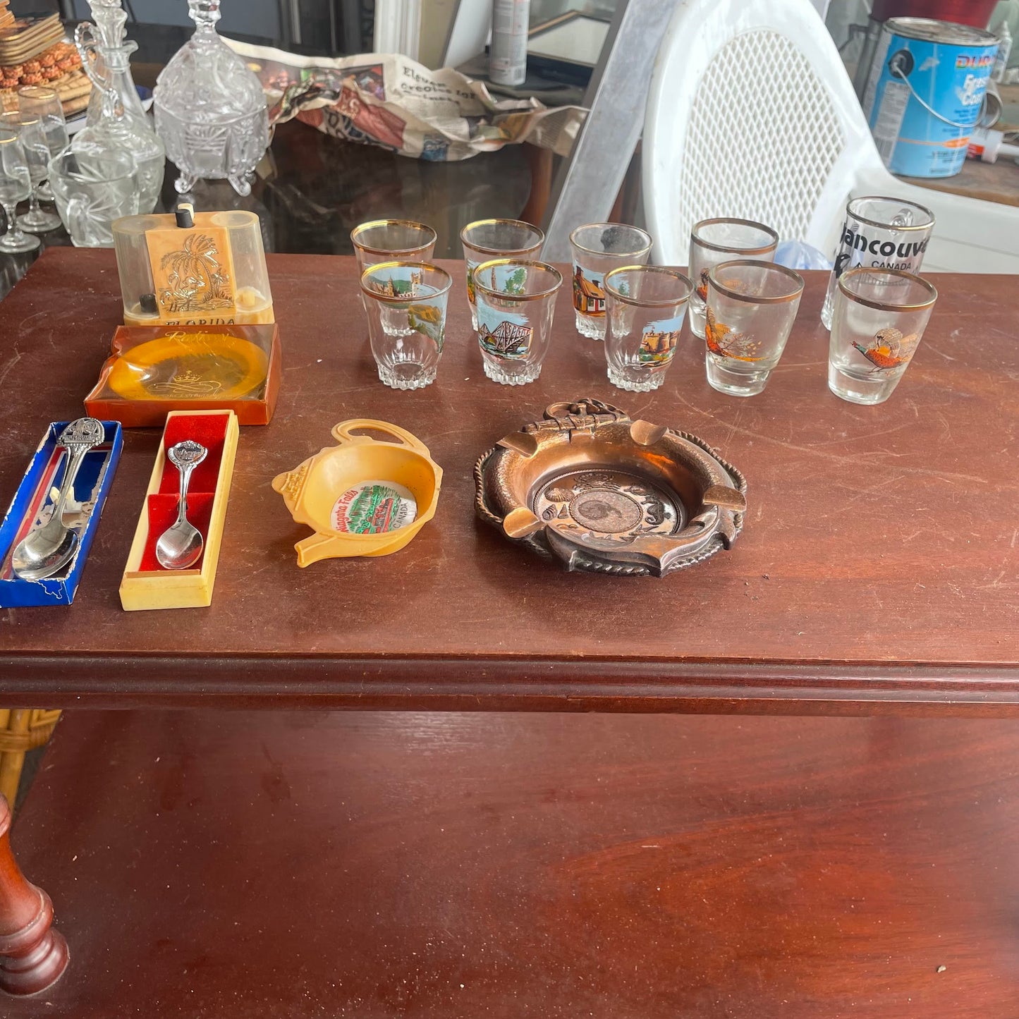 Mixed Lot of Vintage Souvenir Glasses + Collectibles