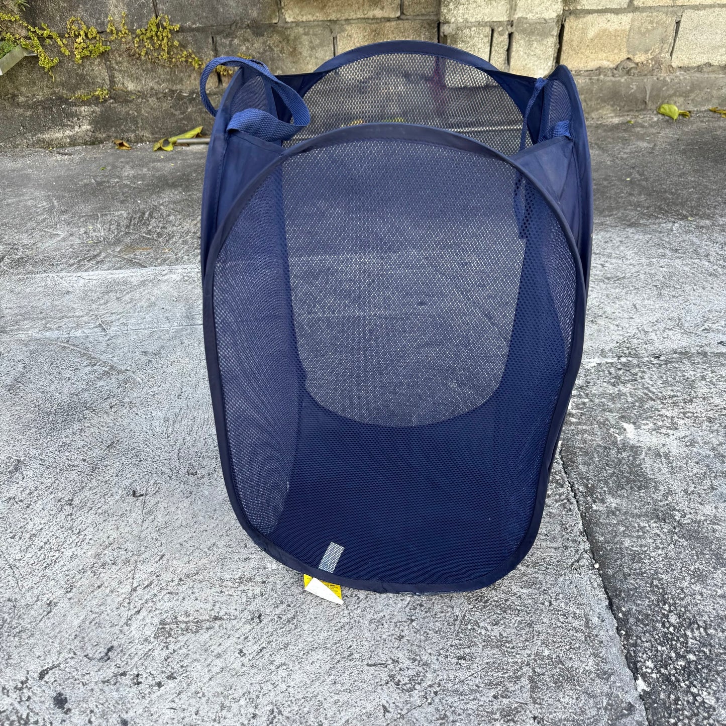 Navy Blue Pop-Up Mesh Laundry Hamper